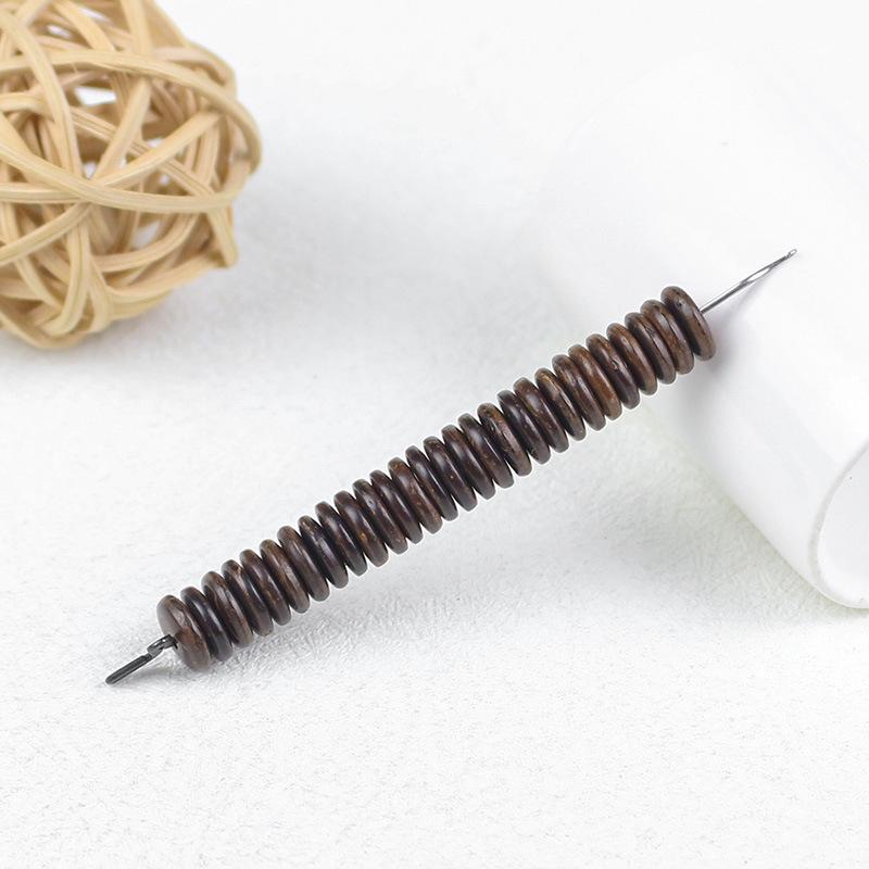 Hainan Natural Coconut Shell 2x8MM Spacer Disc Beads for DIY Tibetan Buddhist Rosary Bracelets