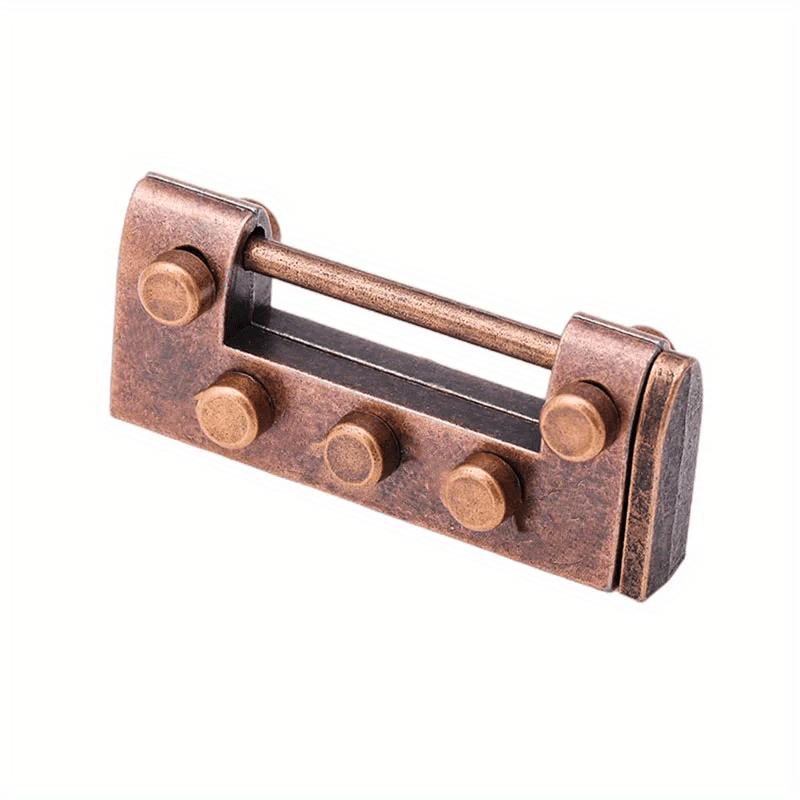 Zinc Alloy Chinese Old Vintage Keyed Password Retro Combination Padlock Jewelry Box Lock Furniture Door Decor Antique Bronze