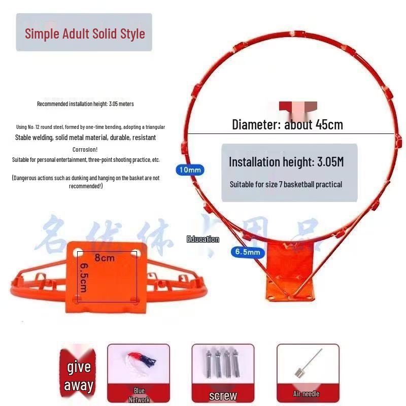 Coș de baschet de exterior montat pe perete W2V pentru adulți și copii - Utilizare în interior/exterior cu coș suplimentar