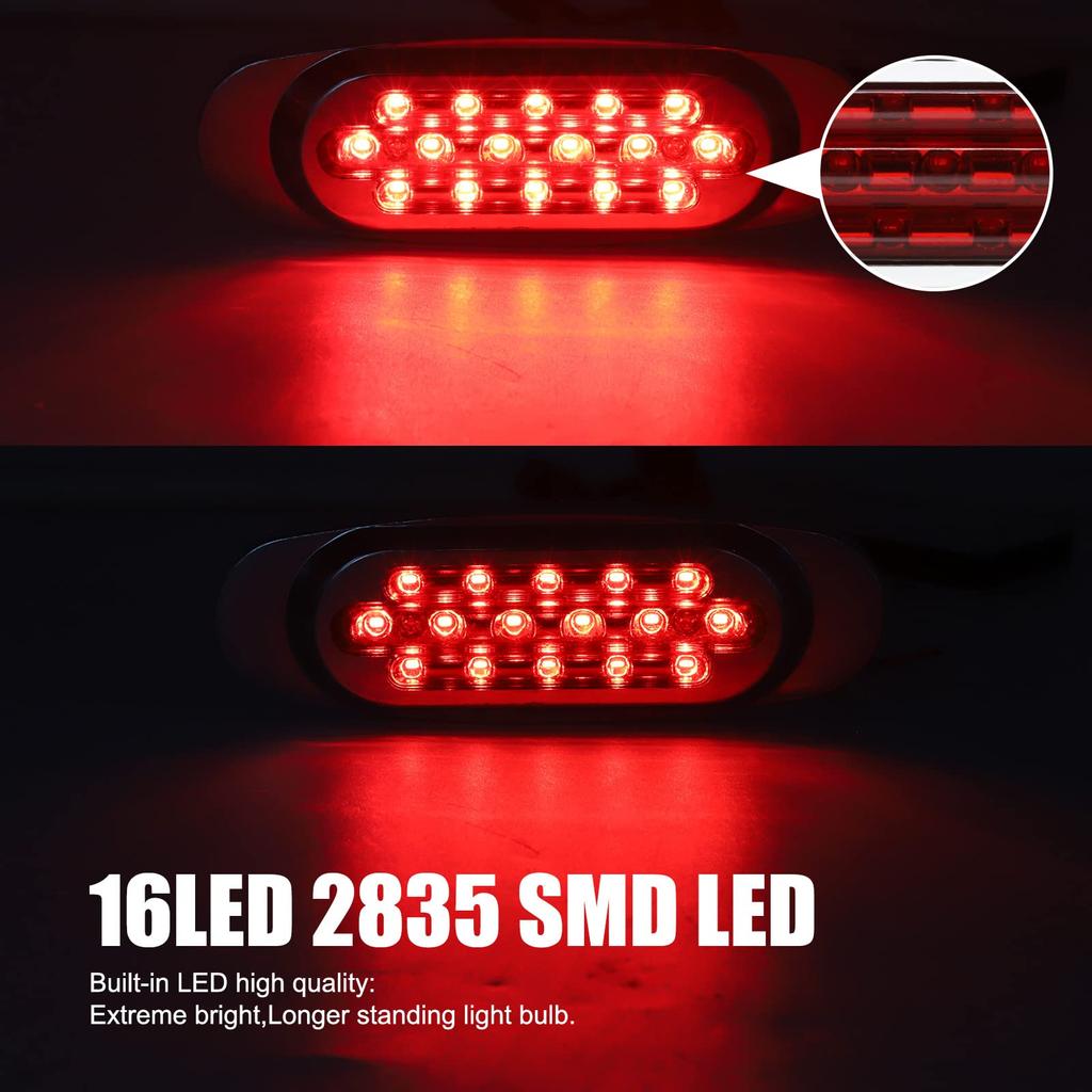 X-STYLE Side Marker, LED 24V, Red, Hi/Lo 16 LED for Trucks, Car Width Light,