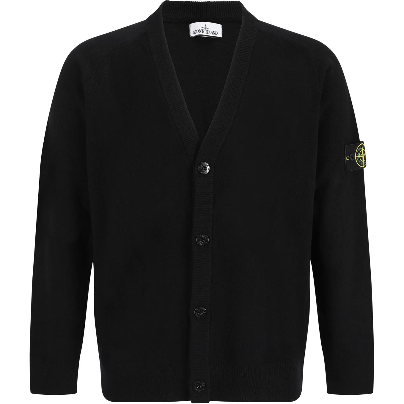 

Stone Island RWS Wool Cardigan Black Men Tops 8115523B4-V0029 XL