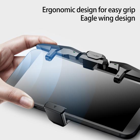 1 Set Mobile Game Handle Gamepad Joystick Triggers Button Foldable Plug and Play Auxiliary Gaming Controller for IOS for Android Phone