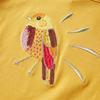T-shirt enfants à manches longues ocre foncé 92/104/116/128/140