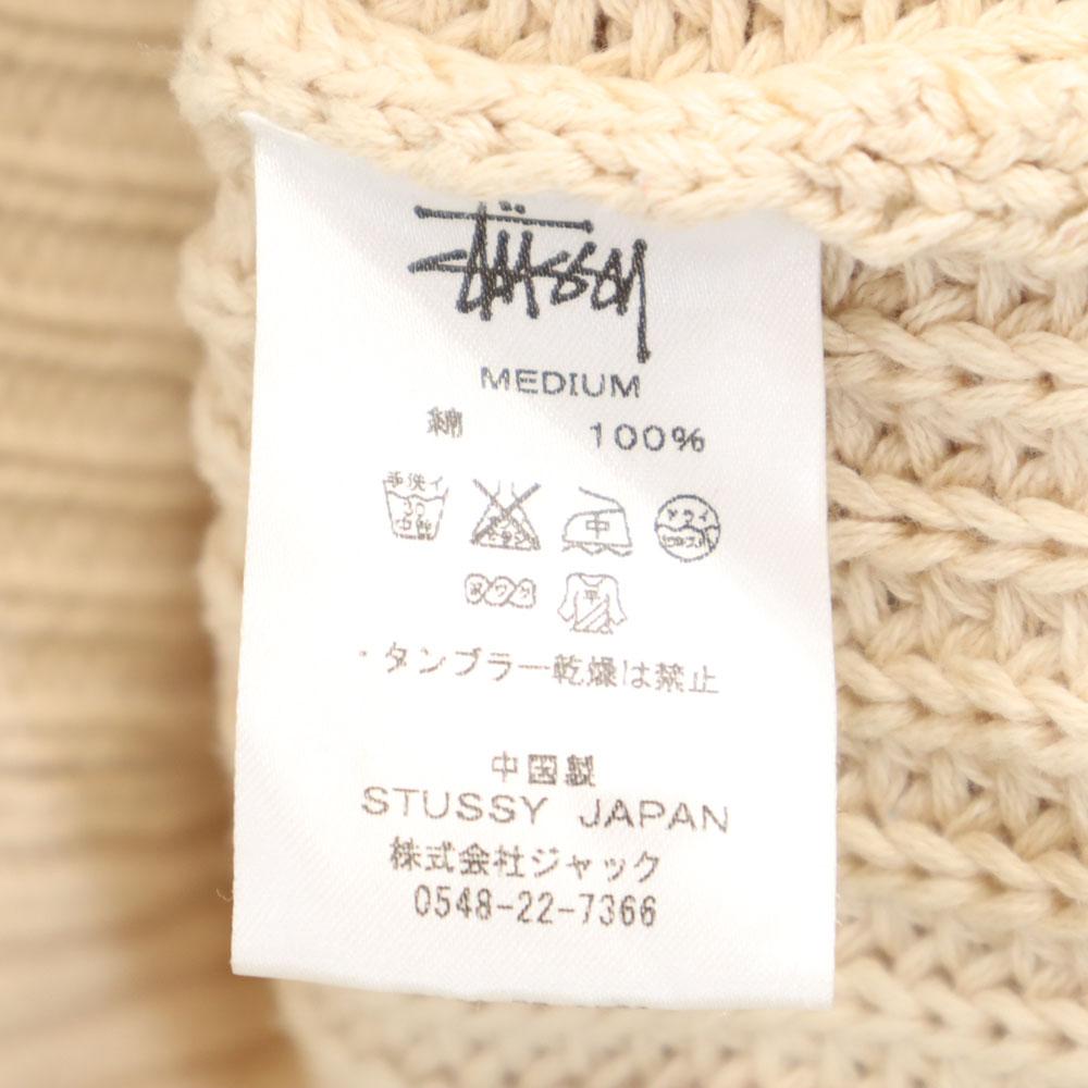 STUSSY Long sleeve cardigan M beige Men's Used