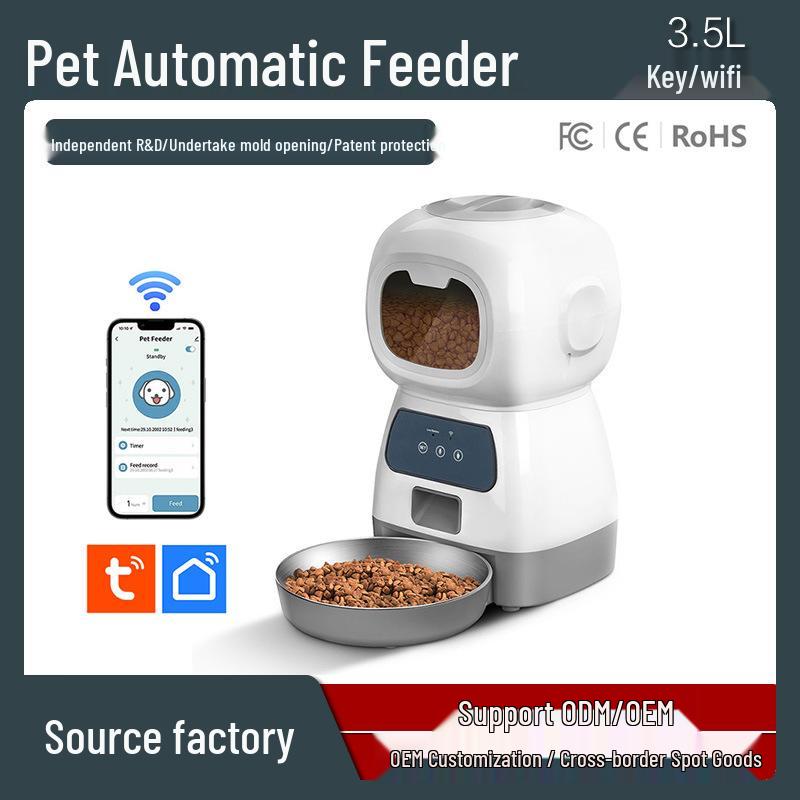 

3.5L Smart Timed Cat Feeder with Portion Control No Power-USB Cable Only