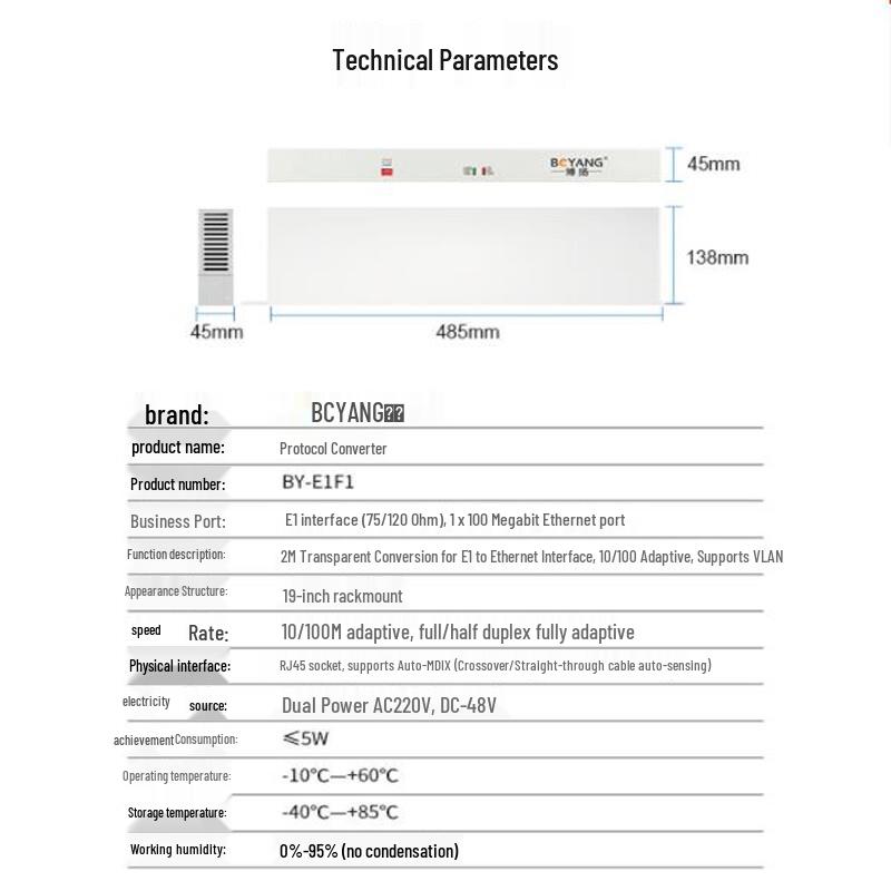 Boyang BY-E1F1 Protocol Converter