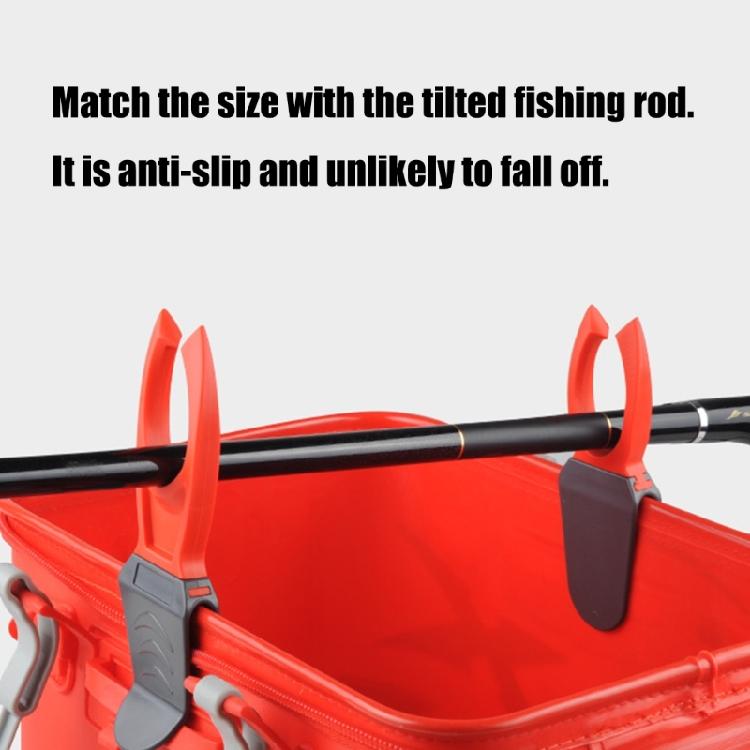 2pcs Fishing Bucket Rod Holder Features Soft Rubber Cushions Easyly Attachment Without Tool Durability Support