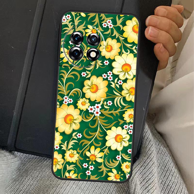 

Khokhloma Russian Pattern Flower Case For OnePlus 15 13T 13 12 11 13R 12R 10R 10T 8T OnePlus Nord 5 CE 3 4 Lite N20 N30 Cover OnePlus Nord CE3Lite