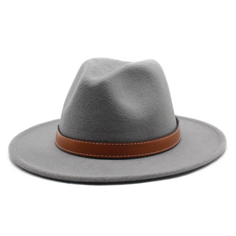 Top Hat British Classic Jazz Hat Wool Hat Big Eave Hat Flat Edge Hat For Men And Women