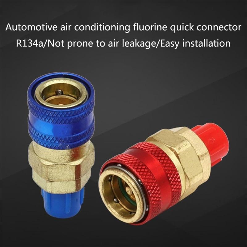 Professional R134A Air Conditioning Quick Connect Adapters Refrigerants Quick Connect Conversion Adapter Pair Parts