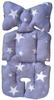 Shiawase Warehouse Stroller Cushion, Newborn Stroller Seat Cushion, Air Buggy, Outings, Baby Shower Gift (Gray Star)