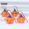 Handheld Pumpkin Lamp for Children Halloween Lantern, LED Light Up Lamp, Battery Glowing Party Prop Operated Decorative Plastic Lantern Kids, Holiday
