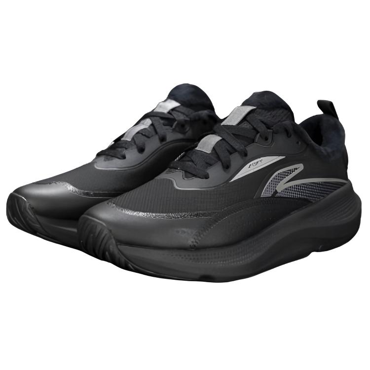 Li Ning Sports Confortable Absorption des Chocs Respirant Tige Basse Chaussures Décontractées Homme Chaussures Décontractées Noir AGLV177-1