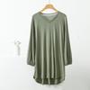 Women's V-Neck Plus Size Loose-Fit Modal T-Shirt - Nine-Sleeve Casual Summer Top