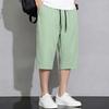 Men's Plus Size Quick Dry 7/8 Pants, Elastic Waist Summer Casual Cropped Trousers (4XL-10XL)
