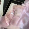Elegant Solid Color Lace Splicing Scarf Thin Lace Trimmed Chiffon Scarf Breathable Sun Protection Beach Shawl Wraps