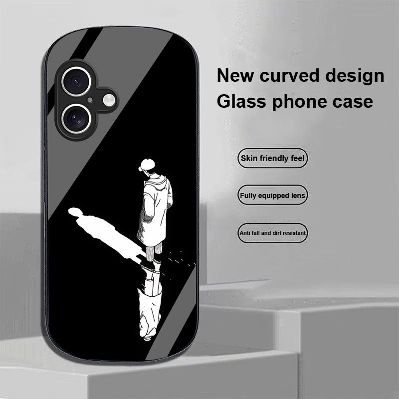 Funny Devil Eyes For Apple IPhone 16 11 13 15 14 Pro Max 12 Mini 7 8 Plus XR X XS Elliptical Shaped Tempered Glass Phone Case
