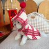 Winter Pet Dog Vest Cape Plaid Warm Coat Small Medium Dogs Christmas Holiday Outfit