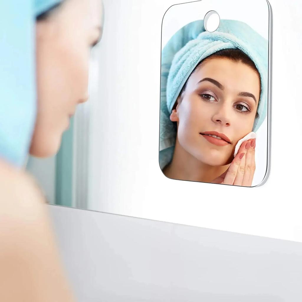 1 pz Specchio acrilico con ventosa a parete Specchio doccia per uomo Rasatura Donna Trucco Portatile Viaggio Accessori per il bagno