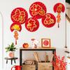 6Pcs Chinese Style 3D Paper Fan Flower Wall Backdrops Fan Flower New Paper Fan  Wall Decor