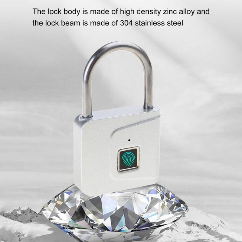 Professional Fingerprint Padlocks Keyless Fingerprint Security Lock Keyless Biometric Lock  for Gym Outdoor Fence & Gate