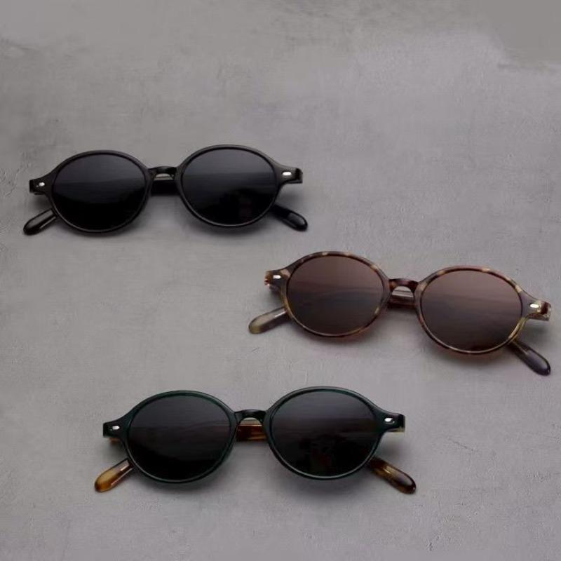 Retro Small Oval Sunglasses Women Men Rivets Shades Fashion Eyewear Luxury Sun Glasses Uv400 Glasses