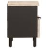 White Nightstand with Drawers 40 x 33 x 46 cm Solid Mango Wood