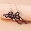 Halloween Bloody Knife Drop Earrings Punk Scissors Saw Dangle Hooks Earrings for Women Girls Night Party Jewelry Gifts