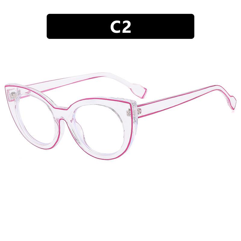 Women's flat glasses, anti blue light glasses, fashionable glasses frame