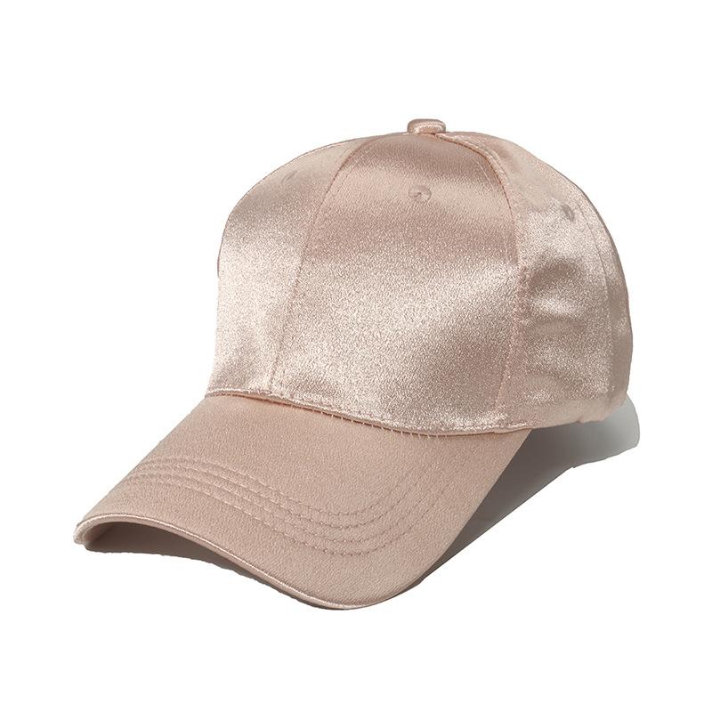 

Luxury Satin Baseball Cap Shiny Adjustable Dad Hat for Women 56cm-60cm хаки