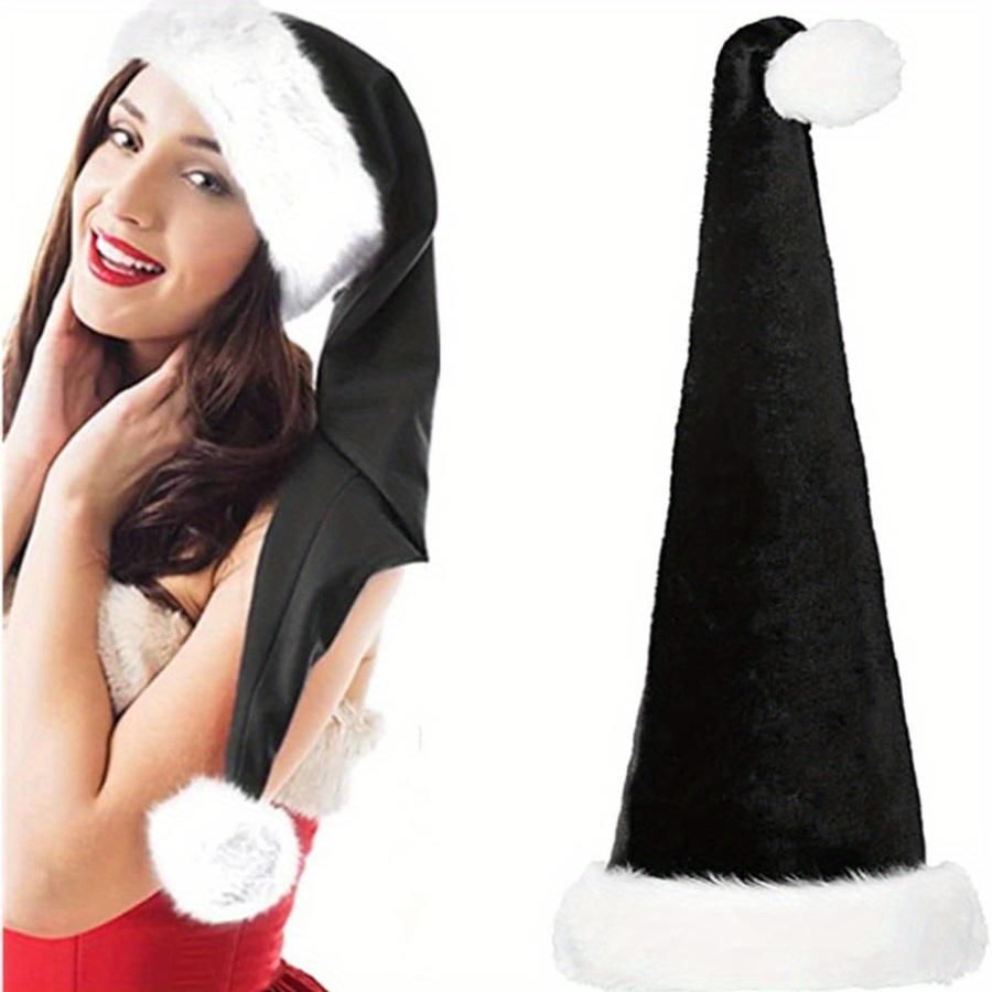 2Pcs Christmas Hats 29.53inch Luxurious And Warm Santa Hats Suitable For Adult Women, Christmas Gift, One Size Fits All