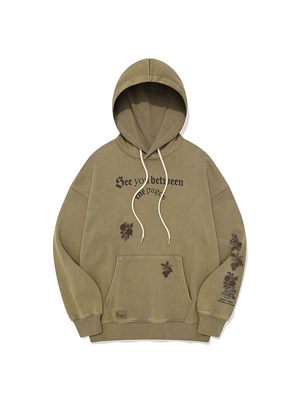 Luna Washed Vintage Graphic Hoodie [Light Khaki]
