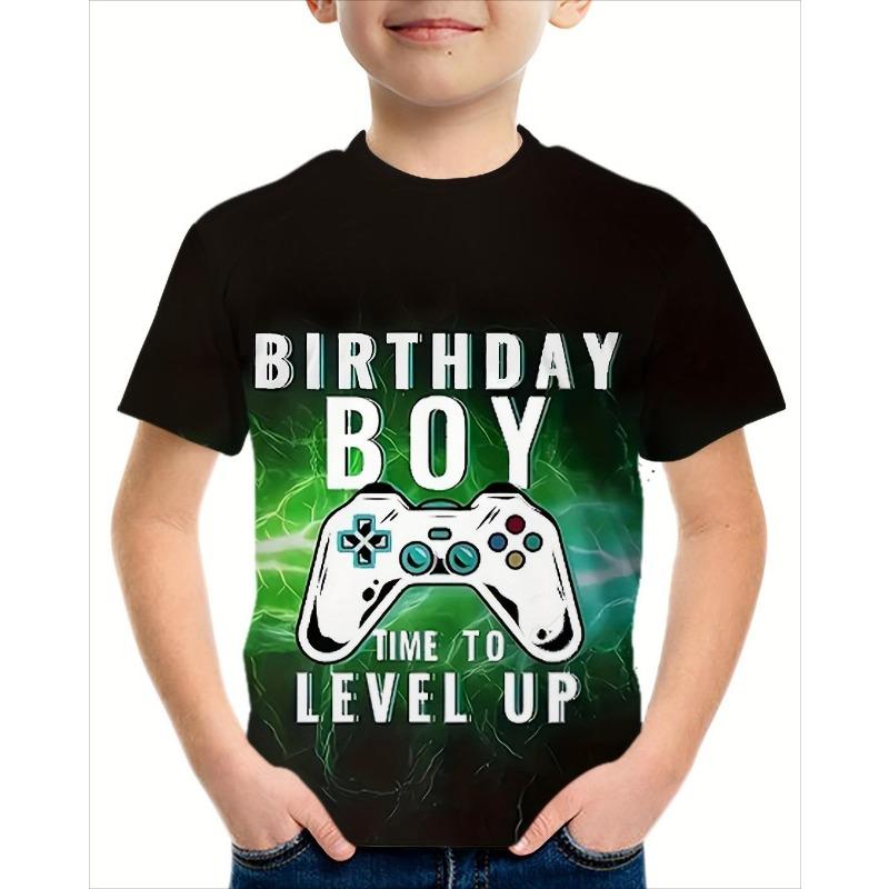 

Детская одежда Футболки для мальчиков С коротким рукавом 3D принт геймпада Детская летняя одежда Повседневная мода 160