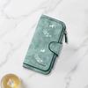 Leash Dog and Footprint Path Pattern Printed Long Wallet, Multifunctional Portable Coin Purse with Clasp, Suitable for Daily Commuting, Large