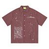 Foreign Trade Original Summer New American Vintage Plaid Short-Sleeve Shirt, Loose Collegiate Style Royal Blue Top for Men and Women