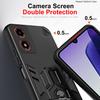 Dual Finger Ring Armor Cover for Motorola Moto G04 G24 E14 Case for Motorola Moto G04S 2024 Rotate Metal Bracket Kickstand Case
