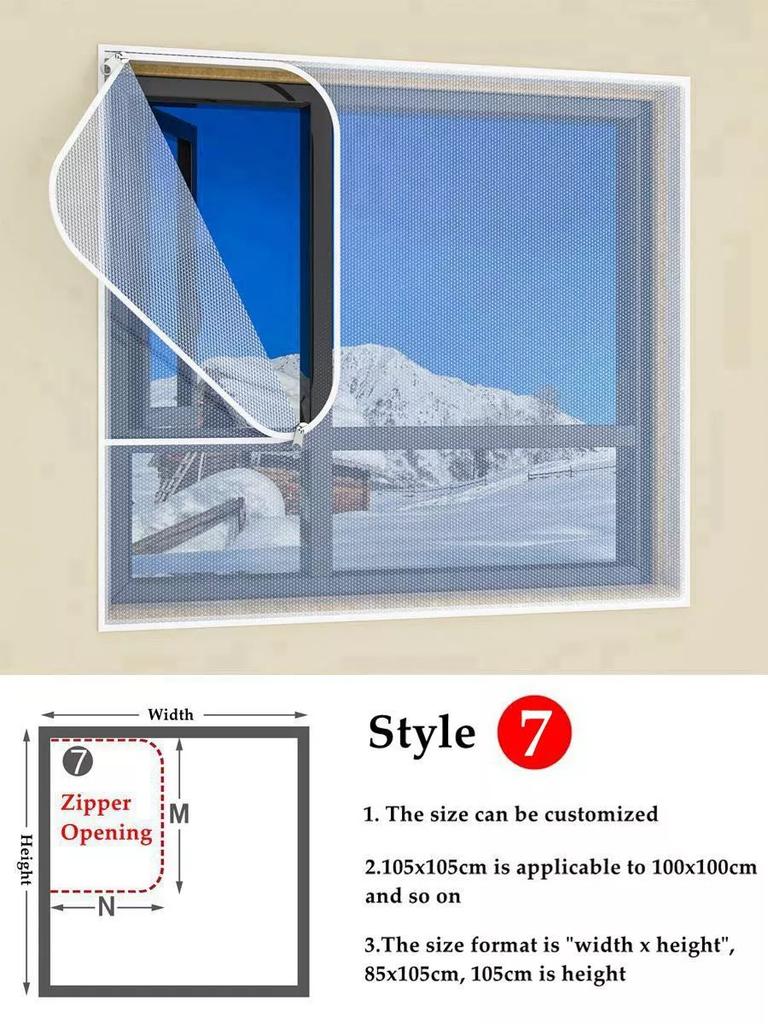 Window Winter  Heat Insulation Film Warm Double Layer Windproof Curtain With Zipper Self-Adhesive Window Heat Protection Film