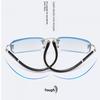 Vintage Luxury Myopia Glasses for Women Men Anti Blue Light Finished Near Sight Eyeglasses Retro Frameless Minus Eyewear Diopter