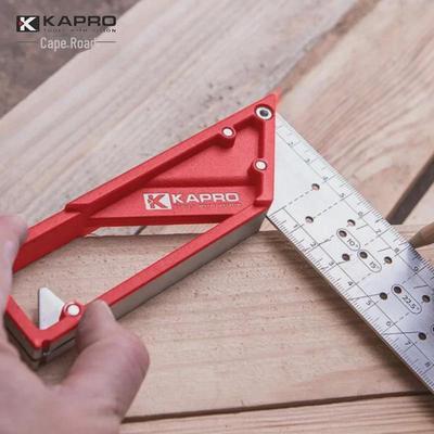 KAPRO Stainless Steel Right Angle Woodworking Ruler - 45°/90°