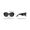Burberry Side Logo Plastic Irregular Shape Sunglasses Women Sunglasses Black BE4370U30018749