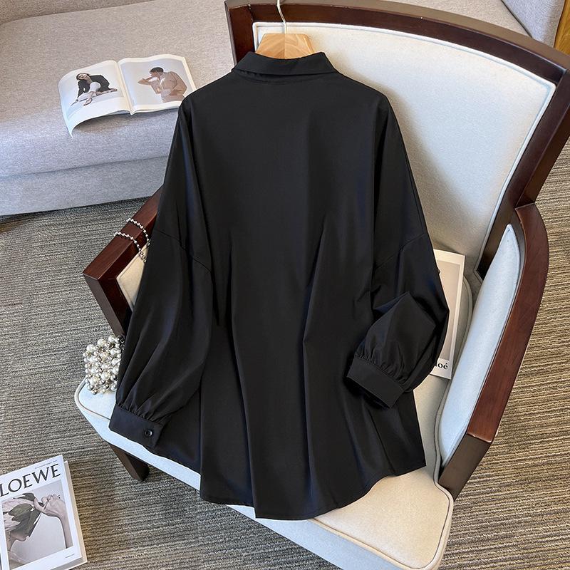 Women's Plus Size Tencel Batwing Sleeve Top - Early Spring Fashion 200
