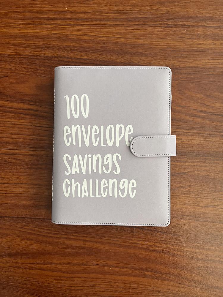 100 Envelope Savings Challenge A5 Budget Binder Challenges  Pu Leather Budget Binder Planner Notebook for Money Saving Bulk