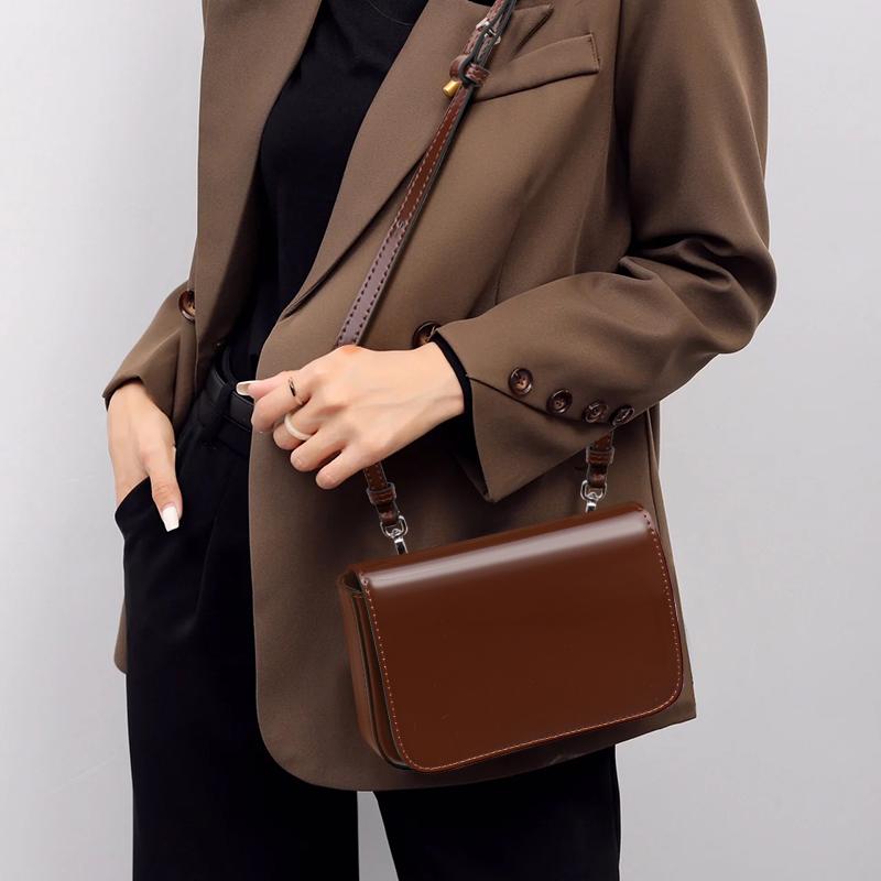 New Maillard Women's Small Square Bag 2024 Simple and Elegant Cowhide Single Shoulder Crossbody Bag