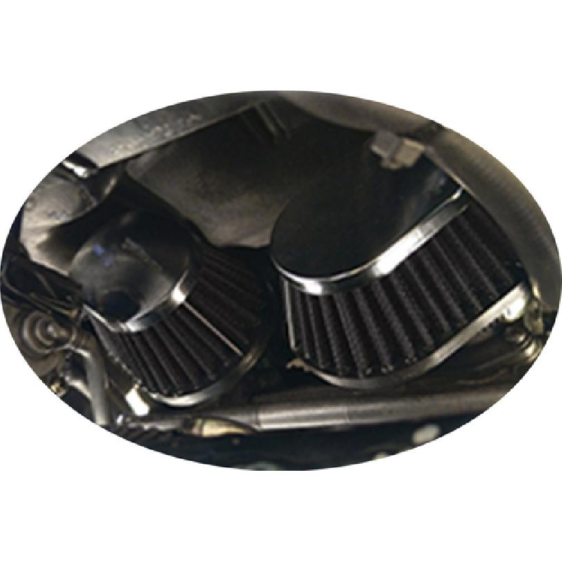 Air Filter Cleaner 2.15in Motorcycle Cold Air Intake High Flow Cone Filter 2pcs