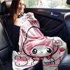 1pc Pink Bunny My Melody Blanket, Seasonal Home Decor Gift for Family and Friend, Soft Throw Blanket Suitable for All Seasons, Living Room, Travel, Ca