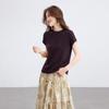 Srcr Women's Silk Blend Knitted Short-Sleeve T-shirt