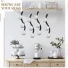 Sosation 4 Pack Coffee Mug Wall Rack Mounted with 12 Hooks S Curve Metal Coffee Cup Rack Wall Hanging Holder for Bar Kitchen Corner Station Decor