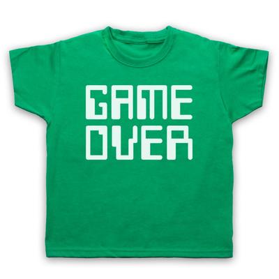 Game Over Hipster Retro Slogan Computer End Life Geek Kids Childs T-Shirt