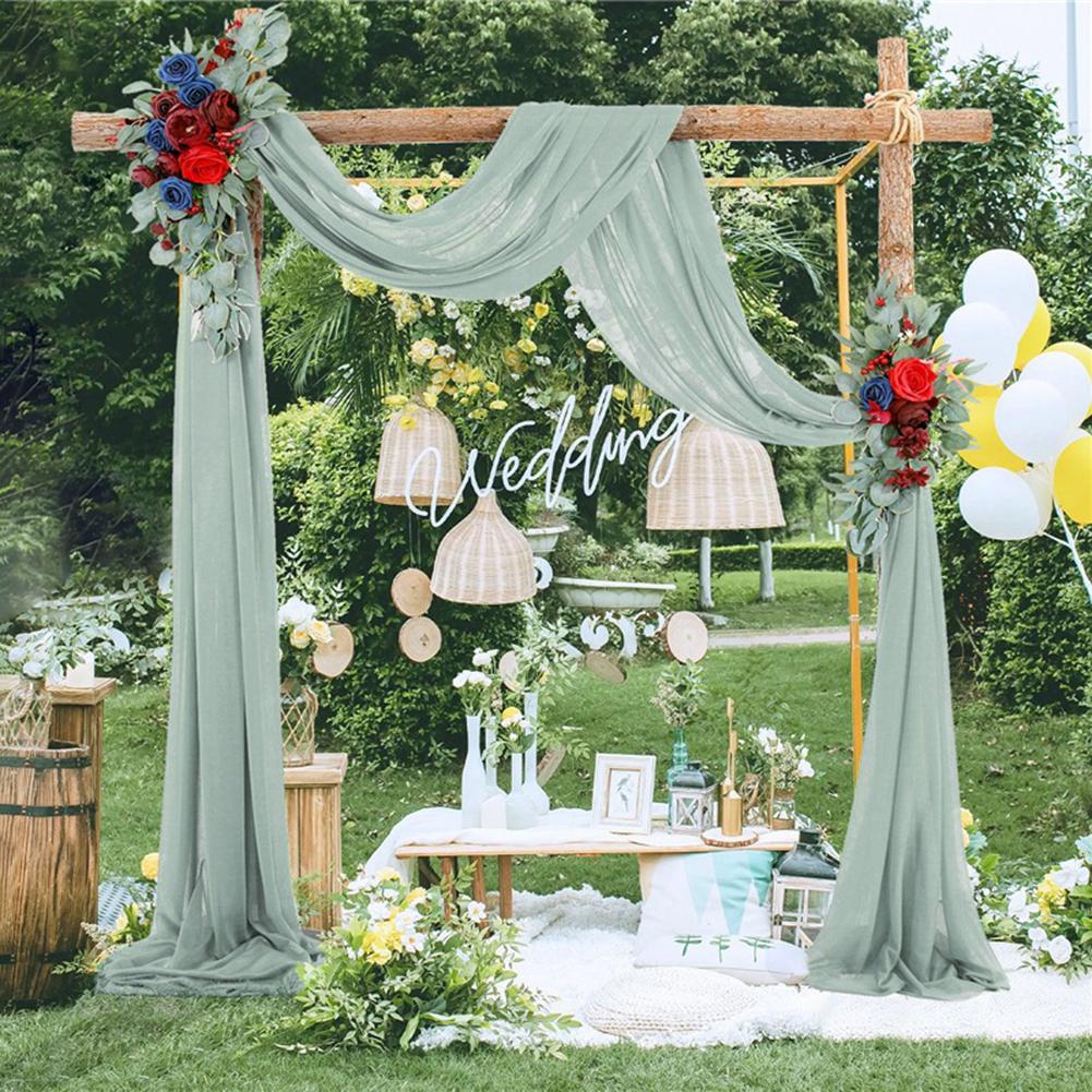 For Wedding Arch Draping Fabric in Sheer Chiffon Provides Elegant and Airy Decoration for For Weddings and Ceremonies 300x75cm