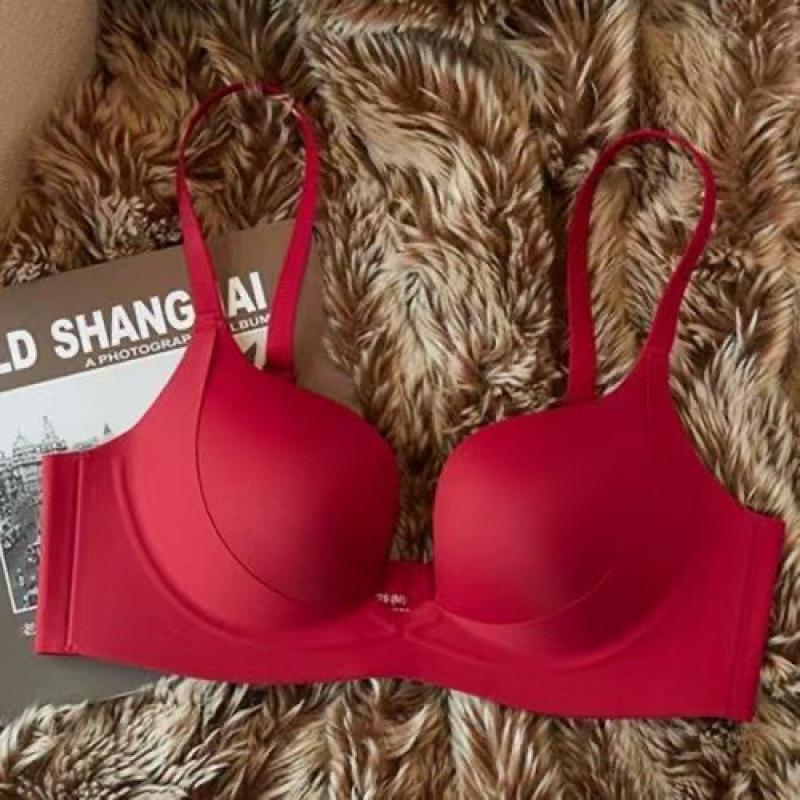 Dámská bezešvá podprsenka s výstřihem: Boční opora, Proti prohýbání, Poloviční košíček, Bez kostic